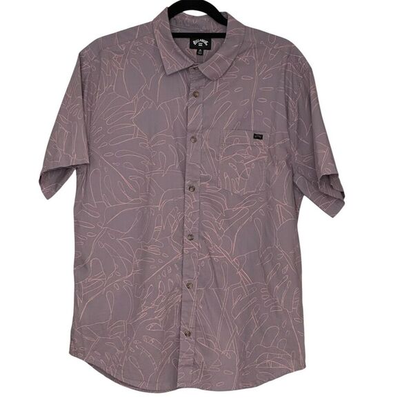 Billabong Men's Floral Short Sleeve Button-Up Shirt Size M - Picture 1 of 6